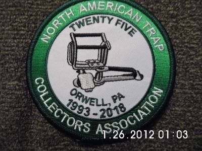 North American Trap Collectors Association 1993-2018 Patch